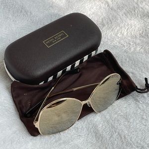 Henri Bendel Gold Mirrored Sunglasses